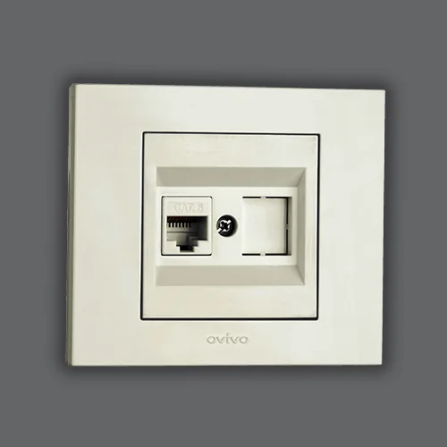 Ovivo Grano Natural Data Prizi (1*RJ45 Cat6) — Beyaz